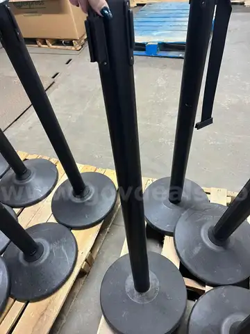 Lot of 10 Uline & US Weight stanchions in great used condition. Ideal for crowd control, queue lines, and event manageme