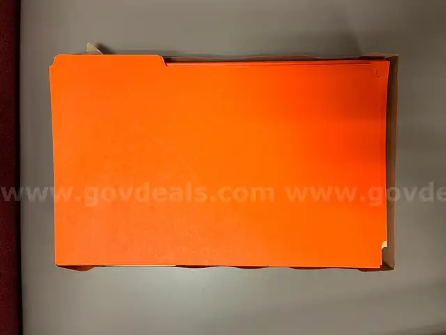 14 boxes of Legal Size 8 1/2 x 14 Orange Folders