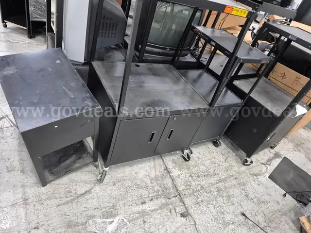 Metal folder holders, refrigerators, metal TV carts, & other scrap metal furniture QYT 100+