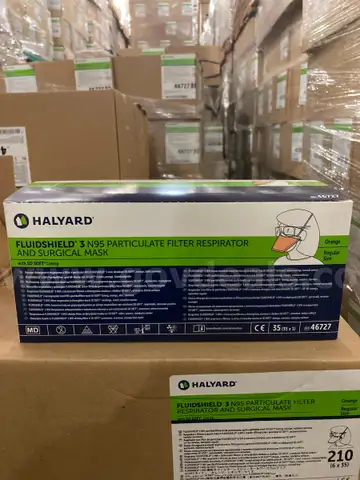 Expired FLUIDSHIELD 3 N95 Surgical Masks