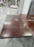 3 Stationary Brown Tables QTY: 3