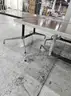 3 Stationary Brown Tables QTY: 3
