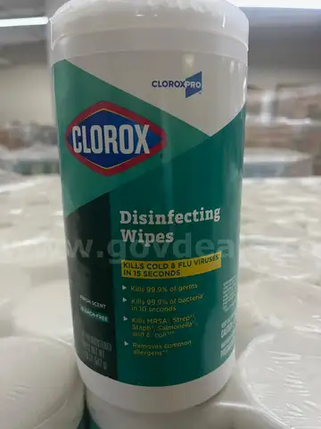 Clorox Disinfecting Wipes, Fresh Scent, 75 Count (P) (pack of 6) 15 PALLETS AVAILABLE AND EXPIRED