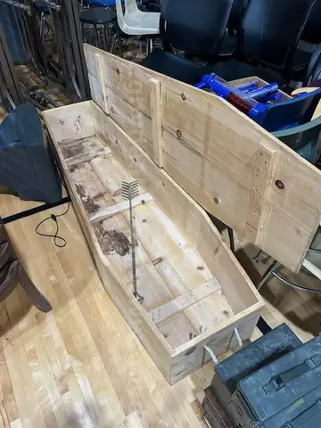 Wood Coffin Used as a Stage Prop