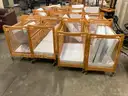 Lot of 16 Wood Cribs - all on wheels