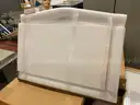 Lot of 4 metal cabinets (used) and 12 light up boards (new)