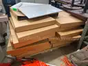 Lot of 4 metal cabinets (used) and 12 light up boards (new)