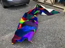 Carpet for Bowling or Skating Center - glows in black light - 1 full roll plus scraps