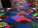Carpet for Bowling or Skating Center - glows in black light - 1 full roll plus scraps