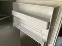 Refrigerator, microwave, Keurig, chairs, tables