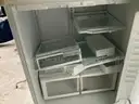 Refrigerator, microwave, Keurig, chairs, tables