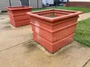 Lot of 4:  Large Plastic Flower Pots
