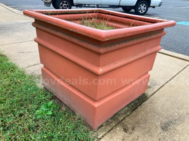 Lot of 4:  Large Plastic Flower Pots
