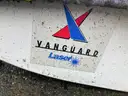 Vanguard Laser personal sail boat - no sail - on small trailer