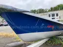 Vanguard Laser personal sail boat - no sail - on small trailer