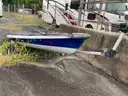 Vanguard Laser personal sail boat - no sail - on small trailer