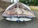 Vanguard Laser personal sail boat - no sail - on small trailer