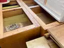 Lot of 6 wood cabinets - 2 tall/skinny, 4 short/wide