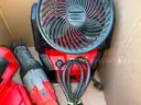 Lot of 3 Milwaukee Tools - M18 18V 120V Packout Fan, Sawzall, Compound Miter Saw