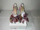 1 Pair Women&#x2019;s Heels, Pumps, Shoes, Betsy Johnson, Size 7M SB-KELLI SBKELLY FLORAL SLINGBACK STILLETO NEW