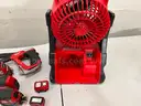 Lot of Milwaukee Tools, M18 Packout Fan, Hack Saws, Tape Measures, Cutters, Lights