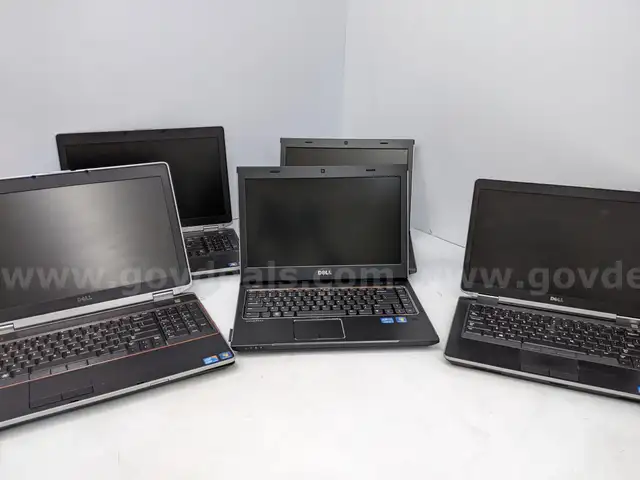 Lot of 5 Laptops Dell Model Varies