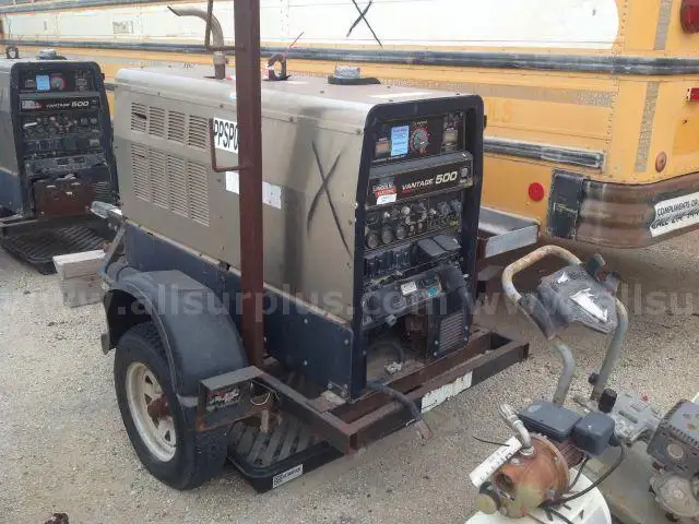 Welding Machine/Generator, Lincoln, Vantage 500, Trailer Mounted, Qty 1