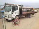 Flatbed Truck, Isuzu NPR, Stakebed w/ 12ft Lift Gate, 4x2