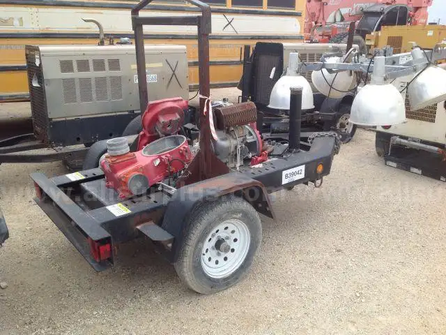 Pump, Water/Trash, 611GPM, 15 HP, Trailer Mounted, Multiquip Model QP4TKT28