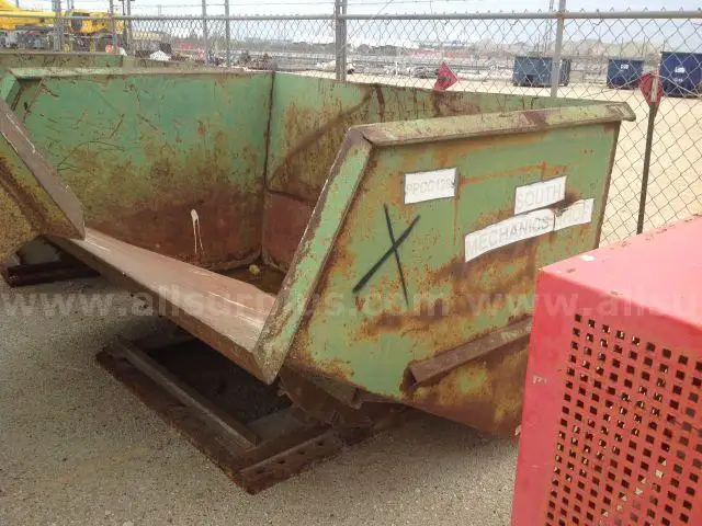 Self Dumping Hopper, Forklift Attachment, Roura Model 2T101500, Qty 3