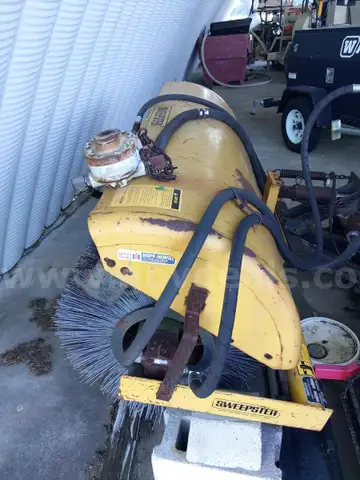 The Sweepster AH (Utility Tractor Angle Sweeper-PTO to Hydraulic Drive) (single motor) brooms are hydraulically driven,