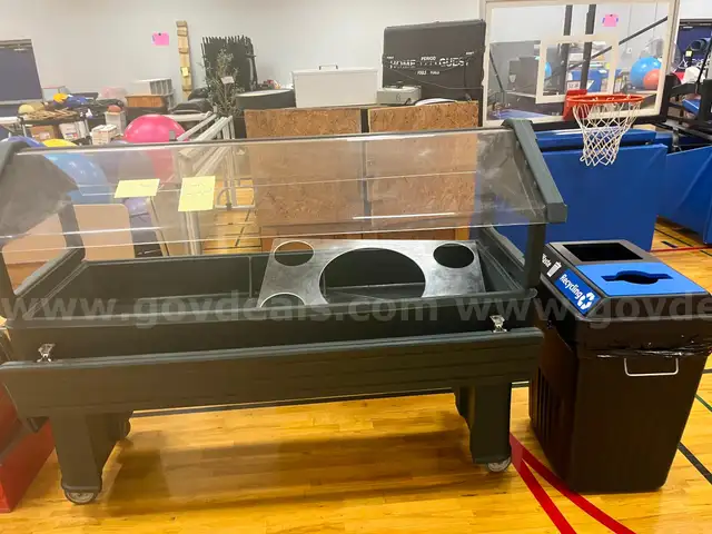 SALAD BAR AND WASTE RECEPTACLE