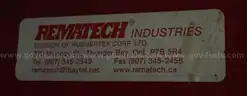 REMATECH Tail Pulley 750-H-002, Steel with Rubber Lagging - ITEM # 5022513