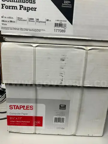 2 Boxes of Continuous Printer Paper
