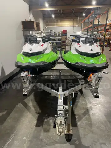 2- 2014 SeaDoo GTI 130 SE watercraft and 2024 Triton Trailer