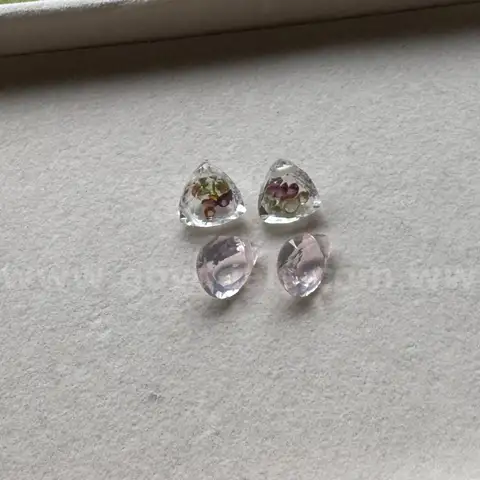 WILL SHIP Lot of Rose Quartz Pear Cut and other stones