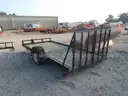 2005 B&#x26;B 14 foot single axle trailer with double split ramps