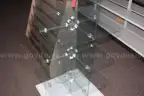 free standing display shelving glass
