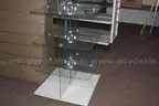 free standing display shelving glass
