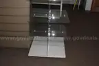 free standing display shelving glass