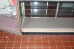 free standing display case glass
