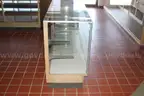 free standing display case glass