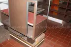 free standing display case glass