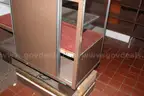 free standing display case glass