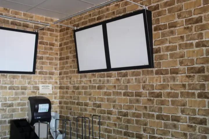 wall mounted display and pricing signs