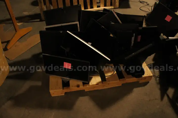 Pallet of retired monitors