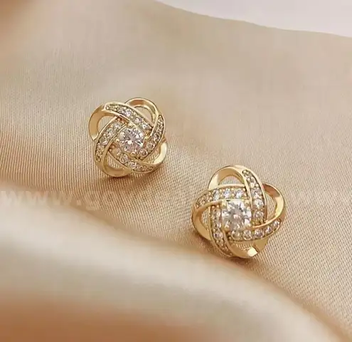 Amazing New Exquisite Shiny Crystal Earring Elegant Square Geometric Rhinestone Earrings
