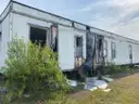 Four-plex mobile office trailer structure