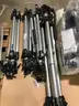LOT OF 9 MANFROTTO BASIC CAMERA TRIPODS / VERY GOOD CONDITION