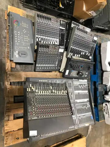 MIXED PALLET OF 10 MIXERS, FOCUS,MACKIE,DATA VIDEO